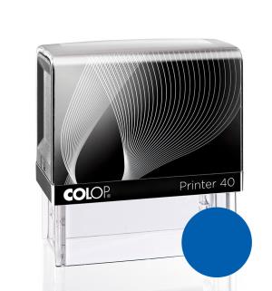 Pečiatka Colop Printer 40, čierna s modrou poduškou