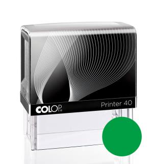 Pečiatka Colop Printer 40, čierna so zelenou poduškou