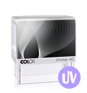 Pečiatka Colop Printer 40, biela s UV poduškou