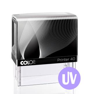 Pečiatka Colop Printer 40, čierna s UV poduškou