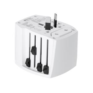 Univerzálny cestovný adaptér MUV USB 30W PD, Biela