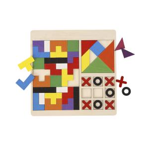 Drevený Puzzle Set Meloxar, prírodná
