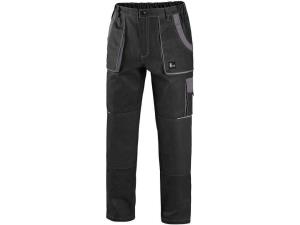 Montérkové nohavice do pása JOSEF, Čierno-sivá