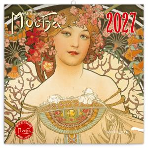 Plánovací nástenný kalendár s reprodukciami umeleckých diel  Alfons Mucha 2027