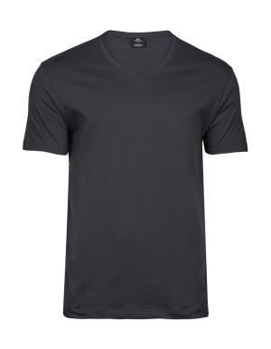 Pánske tričko V-výstrih, 128 Dark Grey