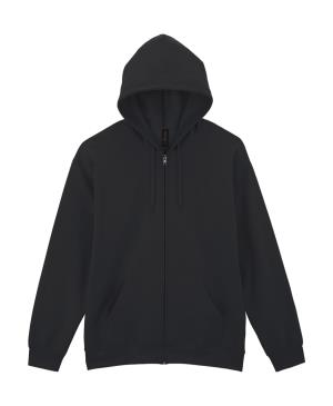 Mikina s kapucňou a zipsom Softstyle Midweight, 101 Black