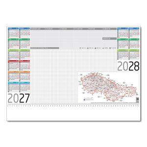 podložka na písanie farebná s mapou 2027