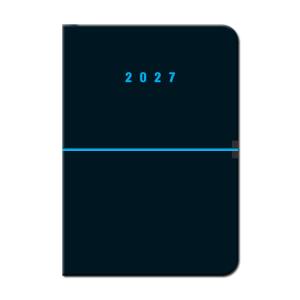 Týždenný diár s gumičkou CAPRI Čierny 2027