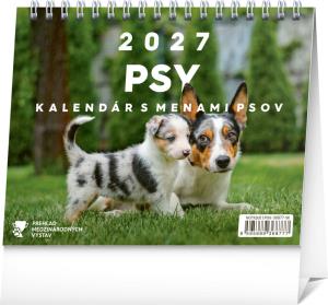 Stolový kalendár Psy – s menami psov 2027