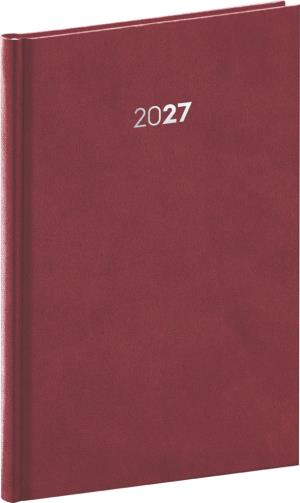 Plánovací týždenný diár  Balakon 2027 bordový