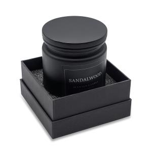 Vonná sviečka v skle SANDALWOOD, čierna