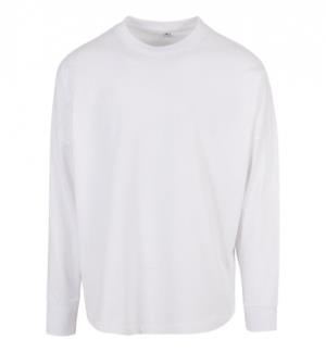 Pánske tričko s dlhým rukávom a oversize strihom , 000 White