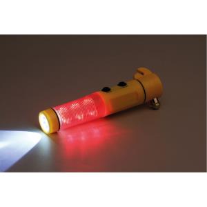 Flashmer pohotovostné kladivo s magnetom, rezadlom a baterkou, žltá (3)