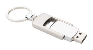 Hikiki USB flash disk s príveskom, strieborná (5)