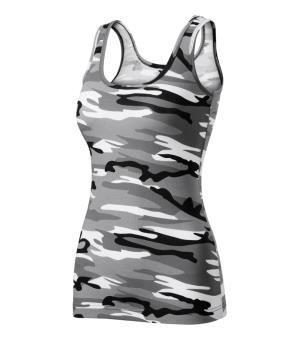 Dámsky top / tielko / tričko bez rukávov Camo Triumph C36, 32 Sivý Maskáč