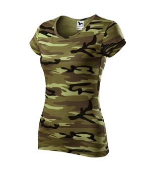 Dámske maskáčové tričko Camo Pure C22, 34 Zelený Maskáč