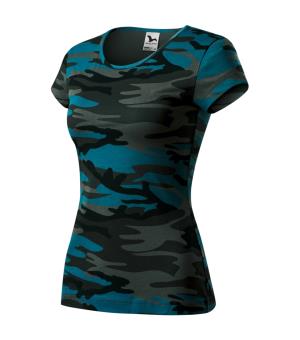 Dámske maskáčové tričko Camo Pure C22, C1 Petrolejový Maskáč