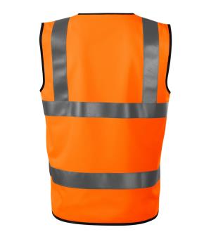 Bezpečnostná unisexová vesta HV Bright 9V3, 98 Reflexná Oranžová (3)