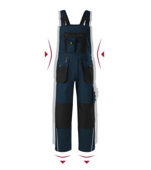 Pánske pracovné nohavice s trakmi Ranger W04, 02 Tmavomodrá (4)