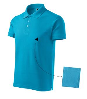 Pánska polokošeľa Cotton 212, 44 Tyrkysová