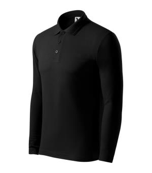 Pánska polokošeľa Pique Polo LS 221, 01 Čierna