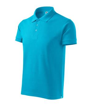 Pánska polokošeľa Cotton Heavy 215, 44 Tyrkysová