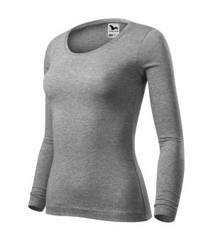 Dámske tričko dlhý rukáv Fit-T LS 169, 12 Tmavosivý Melír