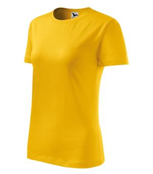 Dámske bavlnené tričko Classic New 133, 04 Žltá