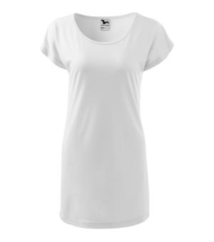Predĺžené dámske tričko / Šaty Love 123, 00 Biela (2)