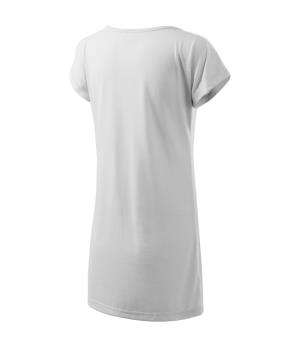 Predĺžené dámske tričko / Šaty Love 123, 00 Biela (4)