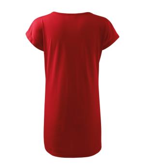 Predĺžené dámske tričko / Šaty Love 123, 07 Červená (3)