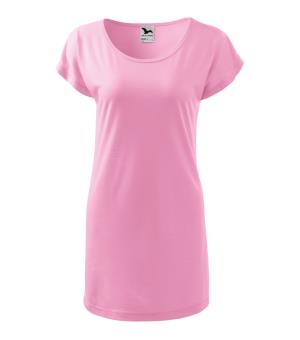 Predĺžené dámske tričko / Šaty Love 123, 30 Ružová (2)
