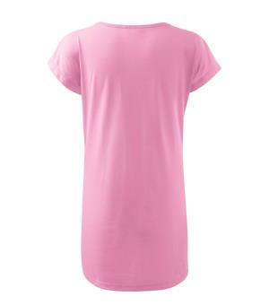 Predĺžené dámske tričko / Šaty Love 123, 30 Ružová (3)