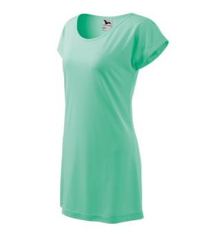 Predĺžené dámske tričko / Šaty Love 123, 95 Mätová