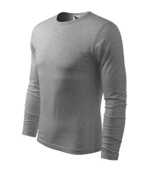 Pánske tričko s dlhým rukávom Fit-T LS 119, 12 Tmavosivý Melír