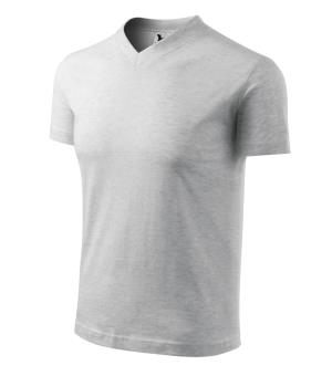 Unisexové tričko  V-neck 102, 03 Svetlosivý Melír