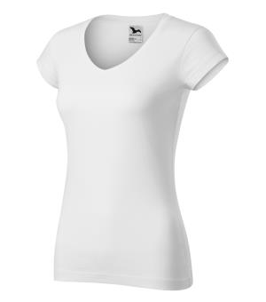 Dámske tričko Fit V-neck 162, Biela (00)