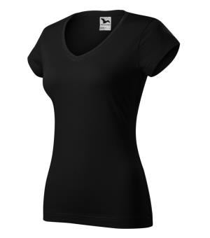 Dámske tričko Fit V-neck 162, 01 Čierna