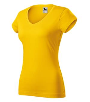 Dámske tričko Fit V-neck 162, 04 Žltá
