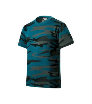 Detské tričko Camouflage 149, C1 Petrolejový Maskáč