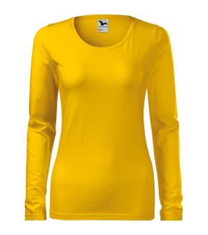 Dámske tričko dlhý rukáv Slim 139, 04 Žltá