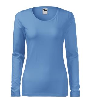 Dámske tričko dlhý rukáv Slim 139, 15 Nebeská Modrá (2)