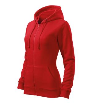 Dámska mikina s kapucňou Trendy Zipper 411, 07 Červená