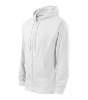 Pánska mikina s kapucňou Trendy Zipper 410, Biela (00)