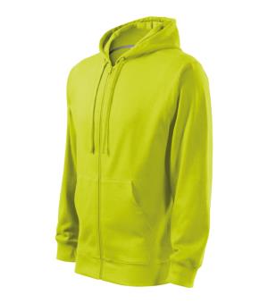 Pánska mikina s kapucňou Trendy Zipper 410, 62 Limetková