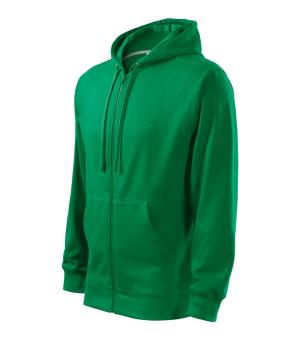 Pánska mikina s kapucňou Trendy Zipper 410, 16 Trávová Zelená