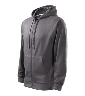 Pánska mikina s kapucňou Trendy Zipper 410, 36 Oceľovo Sivá
