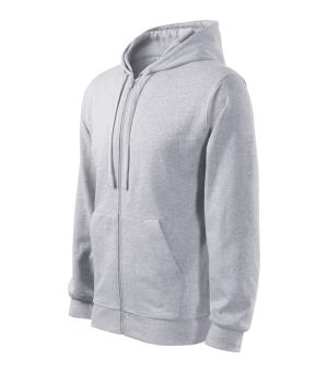 Pánska mikina s kapucňou Trendy Zipper 410, 03 Svetlosivý Melír