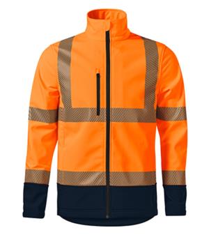 Softshellová bunda unisex HV Drop 5V3, 98 Reflexná Oranžová