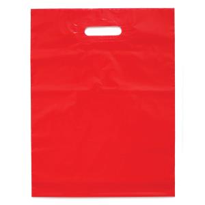 Igelitová taška Spevnený výsek LDPE 350x460x0,05, Červená